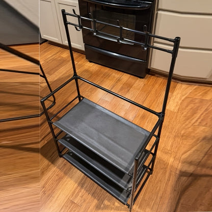 Shoe Rack shown in the Three Layers Of Black option