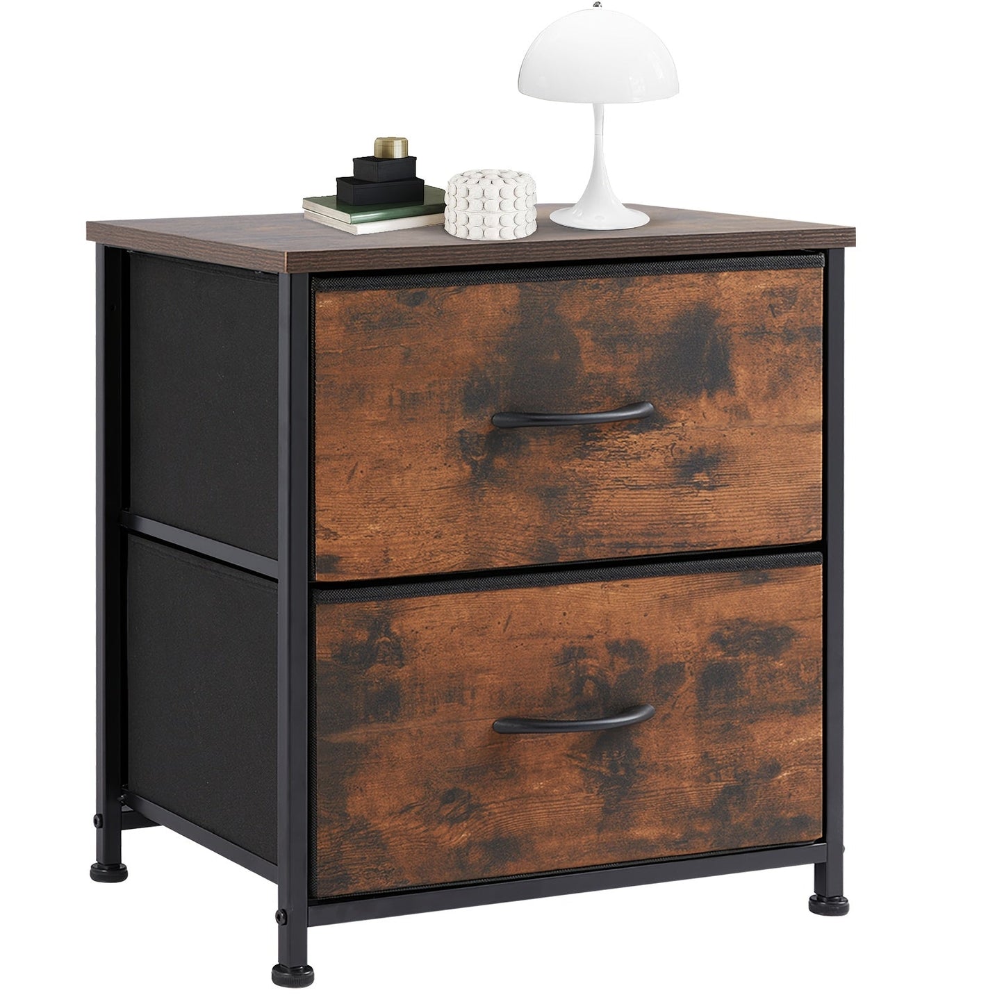 Dresser shown in the 2-drawer rust option