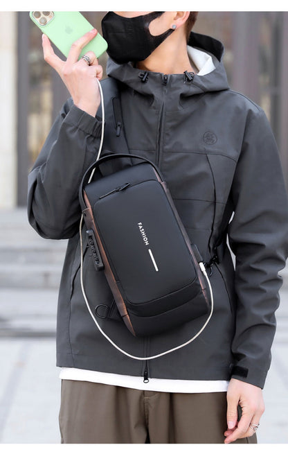 Sling Bag – Combination Lock, Large Capacity, Anti-Theft, for Travel & Work – detail view 35