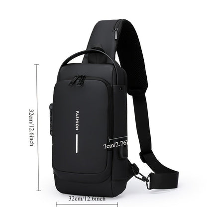 Sling Bag – Combination Lock, Large Capacity, Anti-Theft, for Travel & Work – detail view 5