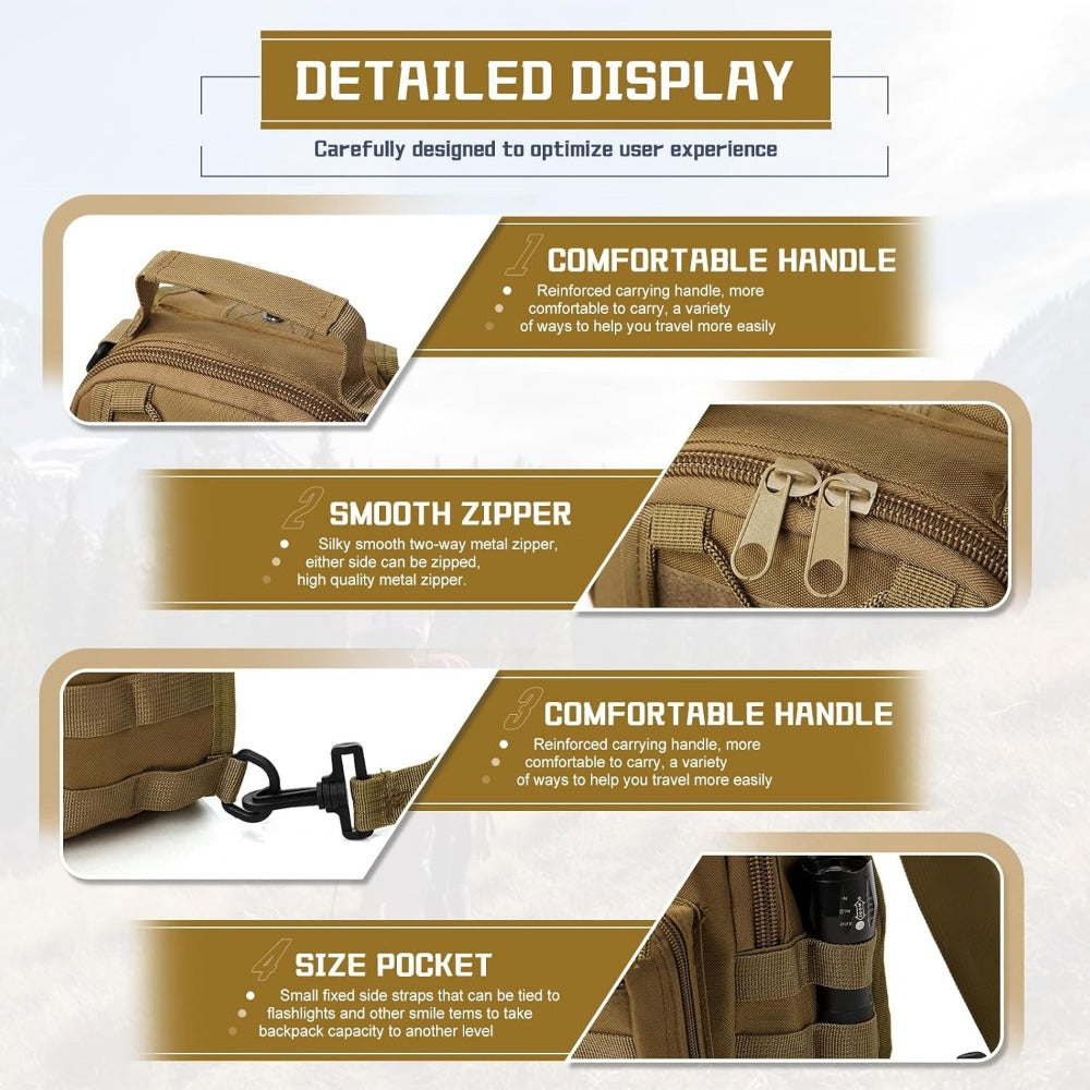 Sling Bag – for Work & Everyday Use, Tactical Chest Molle Edc Sling – detail view 18
