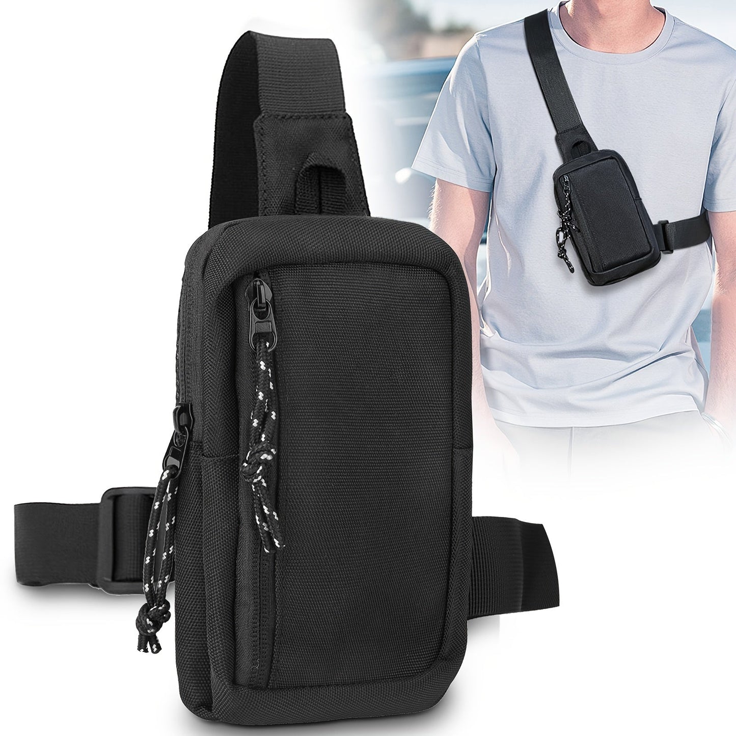 Sling Bag – Lightweight, Adjustable Strap, for Travel & Everyday Use – detail view 9