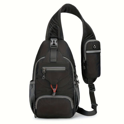 Sling Bag – Nylon, Large Capacity, Adjustable Strap, Multi Pocket – detail view 8