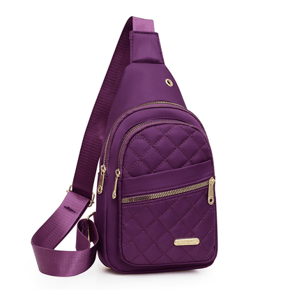 Sling Bag – Nylon, Lightweight, Multi-Pocket, Adjustable Strap – detail view 16