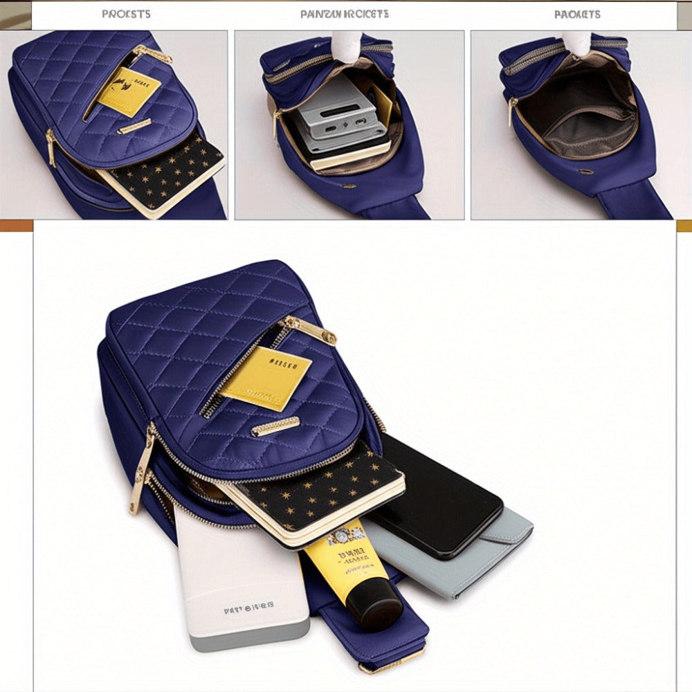 Sling Bag – Nylon, Multi-Pocket, Adjustable Strap, for Travel – detail view 16