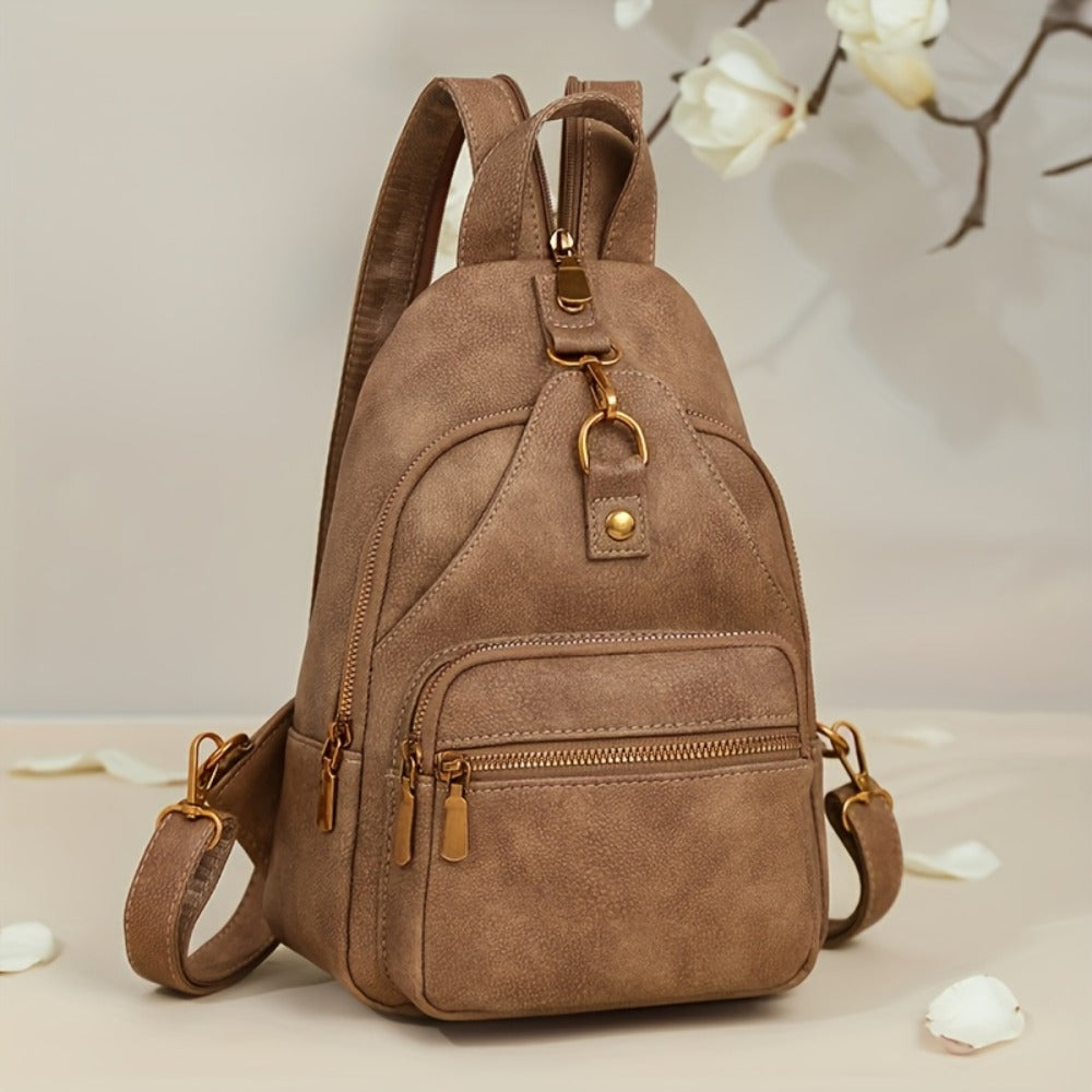 Sling Bag – PU Leather, Multi-Pocket, Adjustable Strap, for Travel & Everyday Use – detail view 4