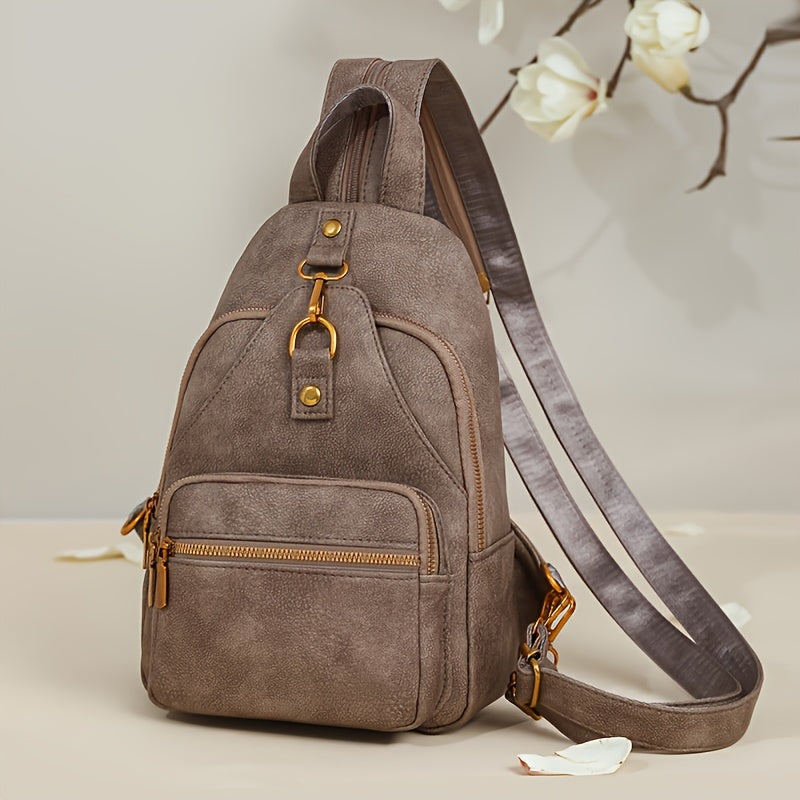 Sling Bag – PU Leather, Multi-Pocket, Adjustable Strap, for Travel & Everyday Use – detail view 19