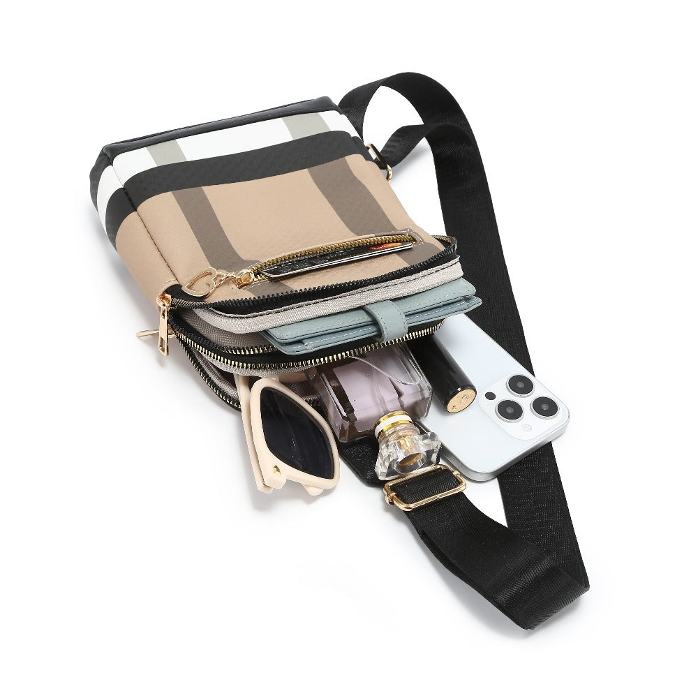 Sling Bag – 4 Colors, PU Leather, Multi Pocket, for Work – detail view 6