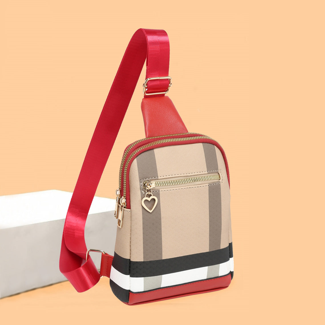 Sling Bag – 4 Colors, PU Leather, Multi Pocket, for Work – detail view 32