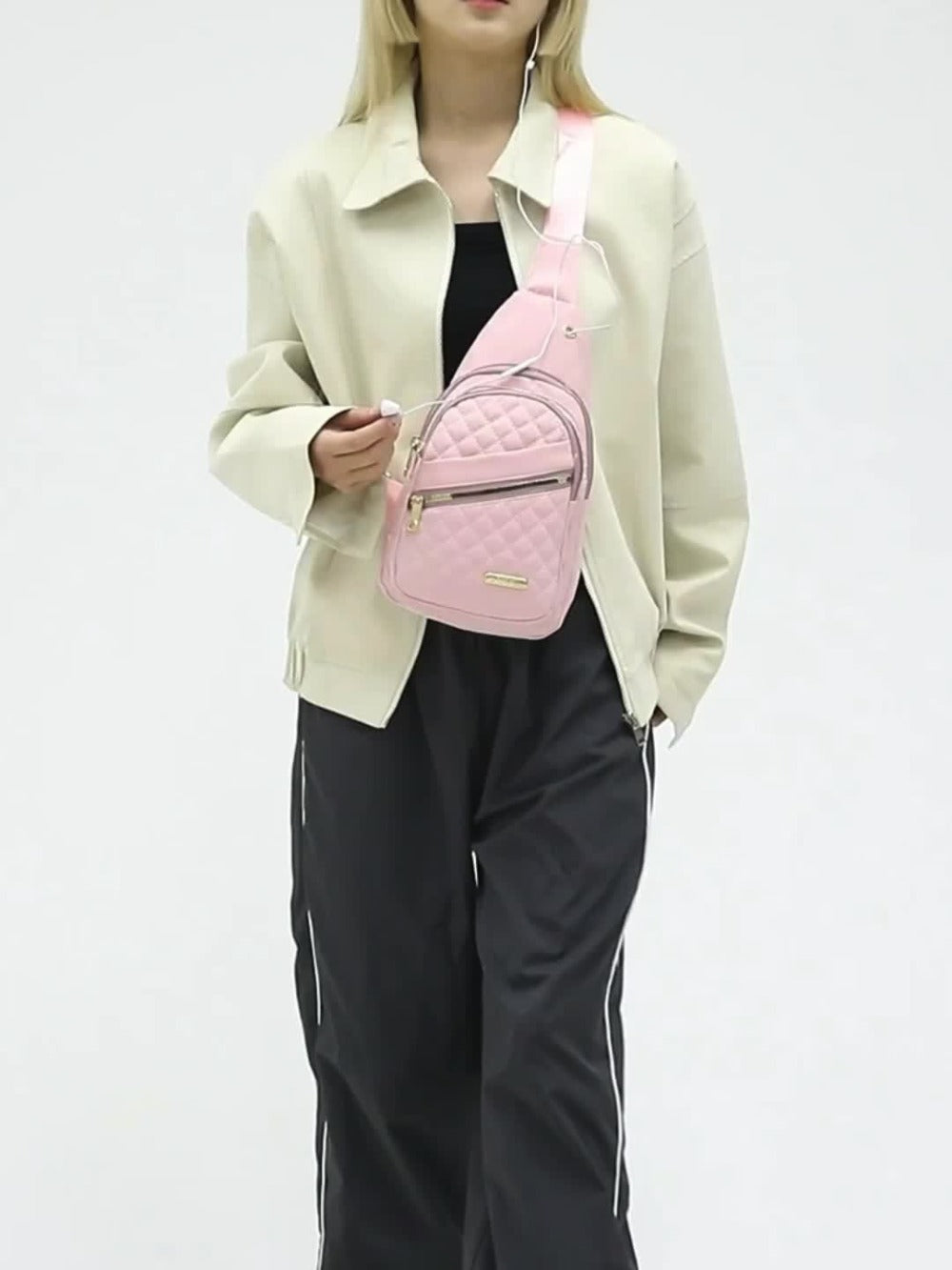 Sling Bag – Quilted, Lightweight, for Travel & Everyday Use – detail view 9