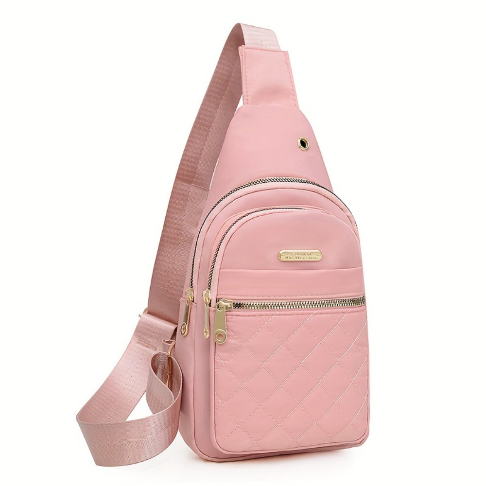 Sling Bag – for Travel, Diamond Pattern Chest Adjustable Strap – detail view 3