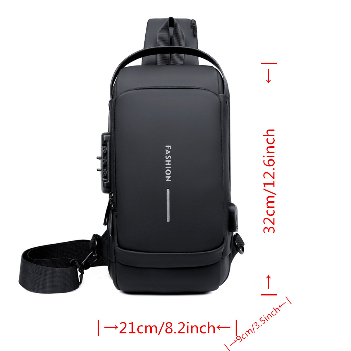 Sling Bag – Waterproof, Anti-Theft, for Travel & Everyday Use – detail view 13