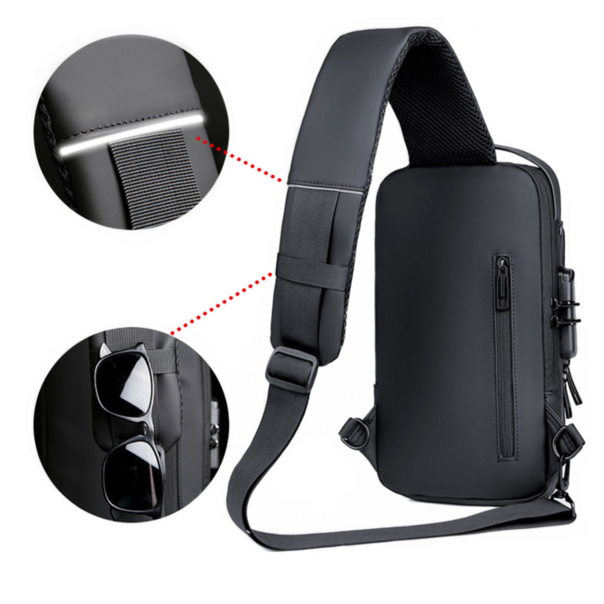 Sling Bag – Waterproof, Anti-Theft, for Travel & Everyday Use – detail view 4