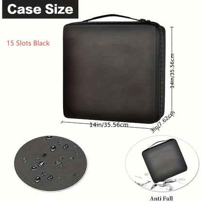 Smart Watch for Men - EVA Box Organizer for - 8 & 15 Slot Black Storage Case, Fits Wristwatches - product detail view 2