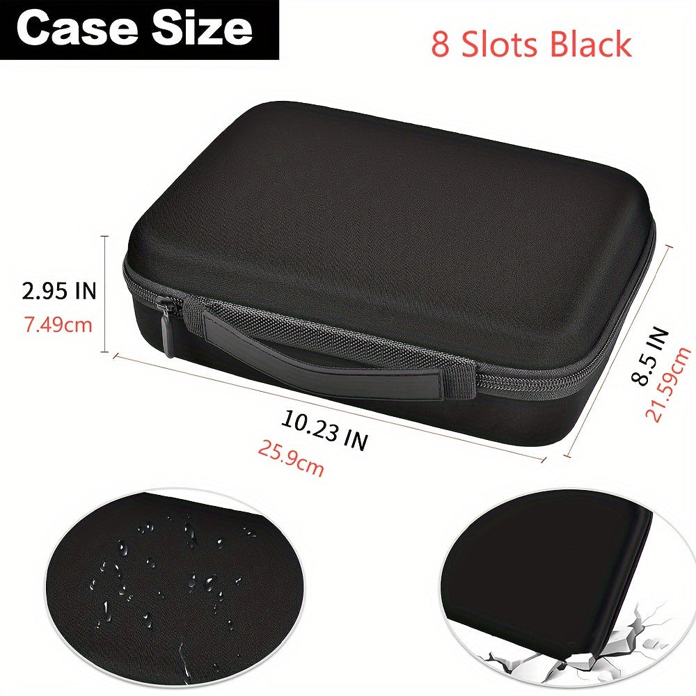 Smart Watch for Men - EVA Box Organizer for - 8 & 15 Slot Black Storage Case, Fits Wristwatches - product detail view 8