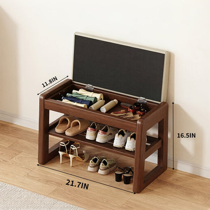 Entryway Shoe Cabinets and Benches shown in the 55 models with storage in walnut color + ash tray option