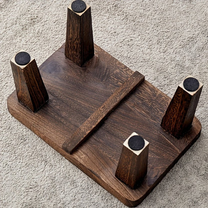 Solid Wood Stool with Footrest and Side Table for Living Room detail image - detail view 10