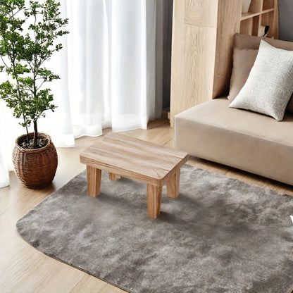 Solid Wood Stool with Footrest and Side Table for Living Room detail image - detail view 11