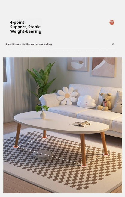 Solid Wood Wood Coffee Table, Modern Accent Table for Living Room detail image - detail view 19