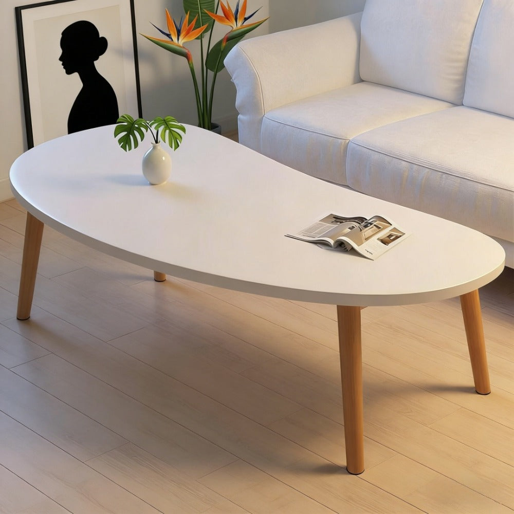 Solid Wood Wood Coffee Table, Modern Accent Table for Living Room detail image - detail view 3