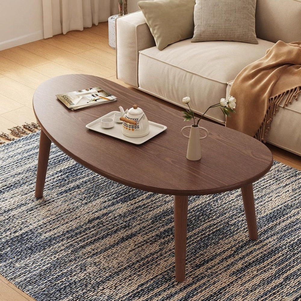Solid Wood Wood Coffee Table, Modern Accent Table for Living Room detail image - detail view 4