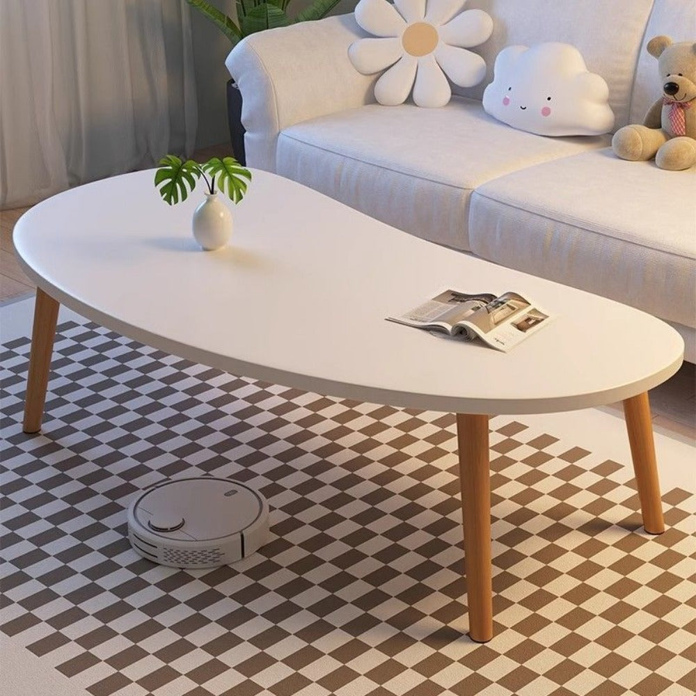 Solid Wood Wood Coffee Table, Modern Accent Table for Living Room detail image - detail view 5