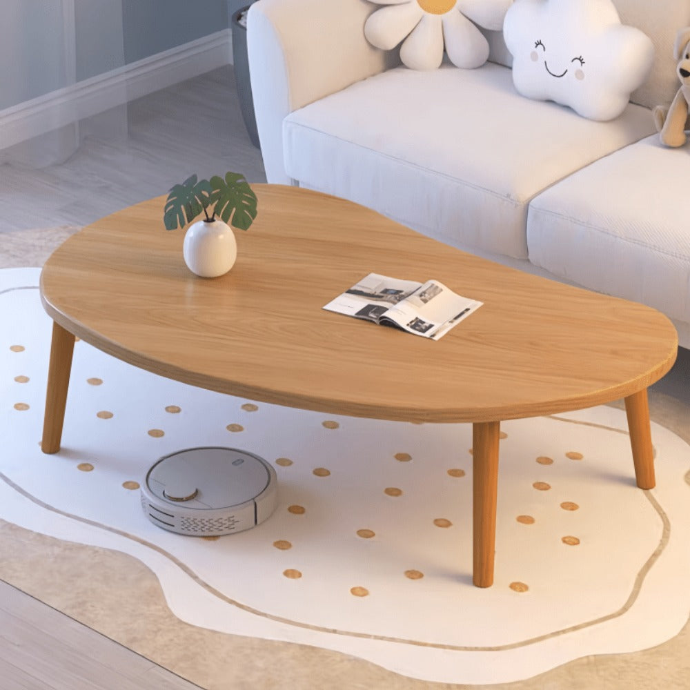 Solid Wood Wood Coffee Table, Modern Accent Table for Living Room detail image - detail view 7