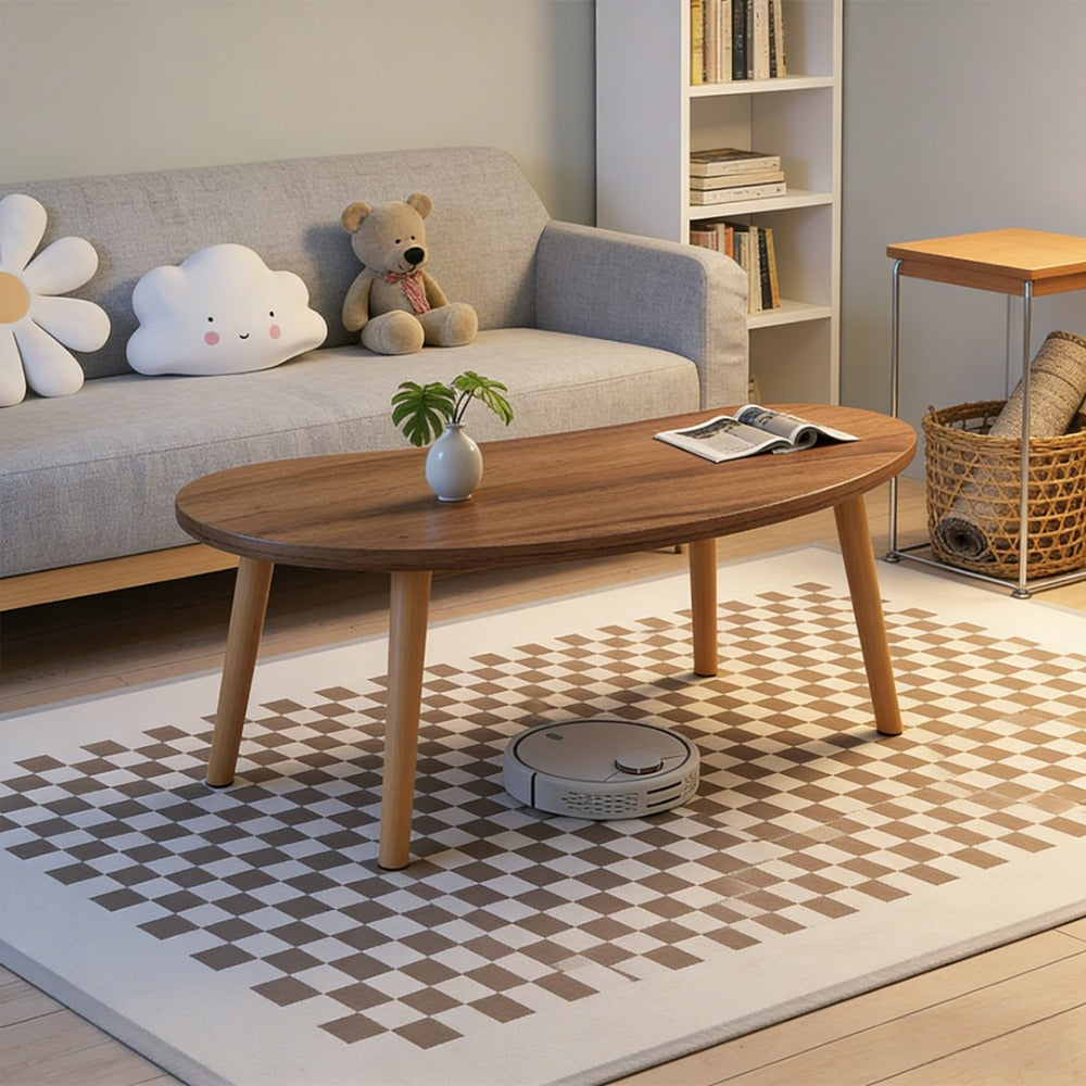 Solid Wood Wood Coffee Table, Modern Accent Table for Living Room detail image - detail view 8