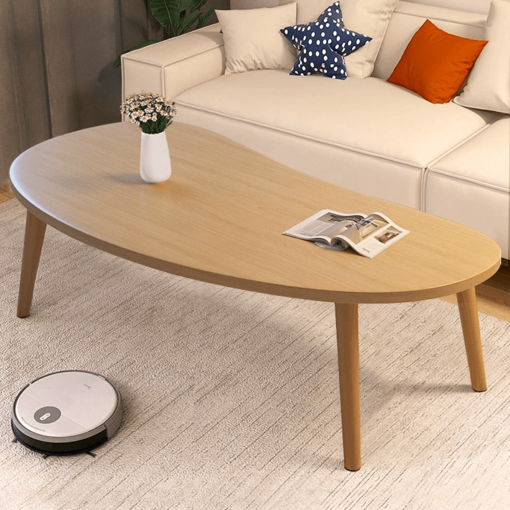 Solid Wood Wood Coffee Table, Modern Accent Table for Living Room detail image - detail view 9