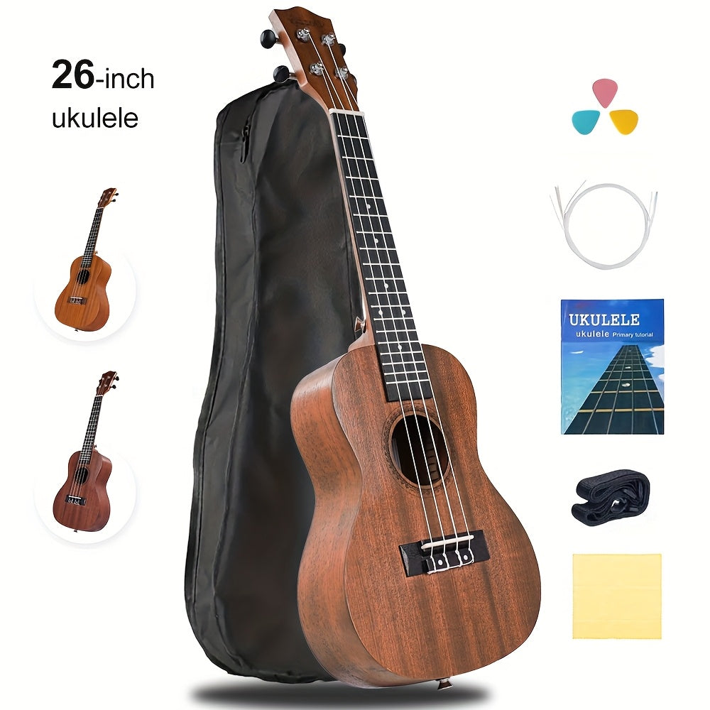 Soprano Ukulele shown in the 26 inch ukulele brown option