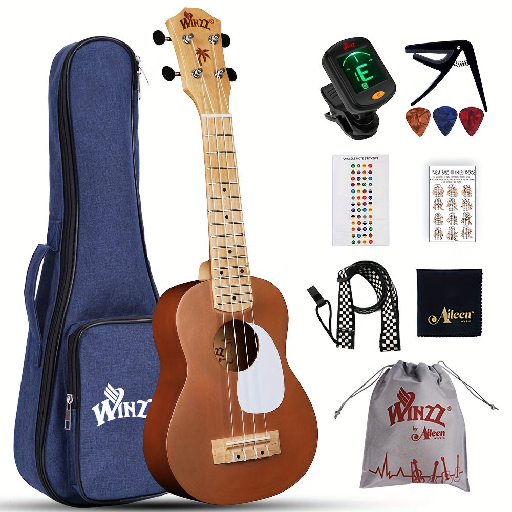 Soprano Ukulele shown in the BROWN option