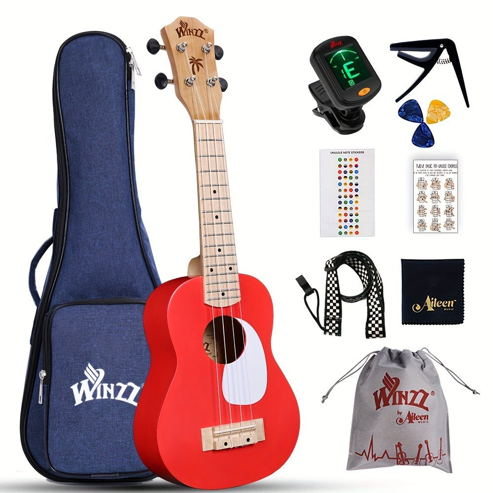 Soprano Ukulele, Portable, 21 Inch, WINZZ, TG-U2, Inch for Lessons and Practice detail image - detail view 5