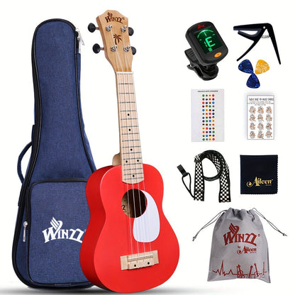 Soprano Ukulele shown in the RED option