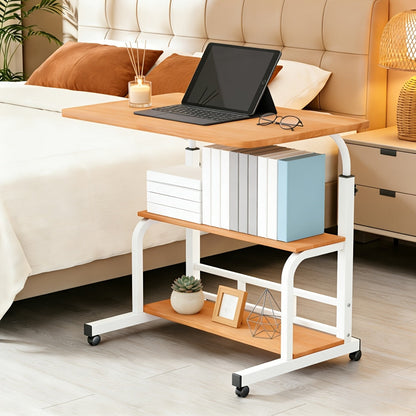 Computer Desk shown in the Three-layer minimalist color with 4 wheels option