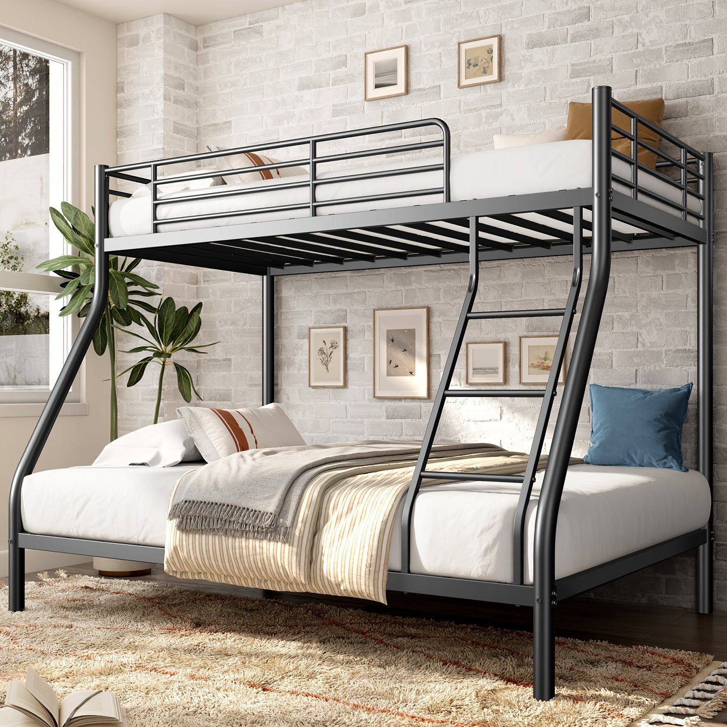 Bunk Bed shown in the Black(Twin Over Full) option