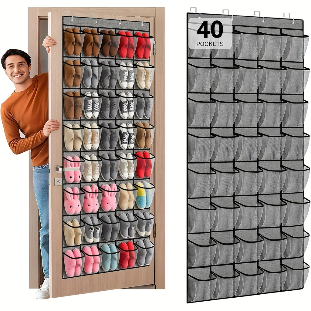Shoe Organizer shown in the Grey option