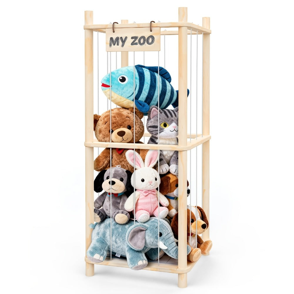 Space-Saving Wood Doll Display Shelf for Kids' Room and Living Room detail image - detail view 4