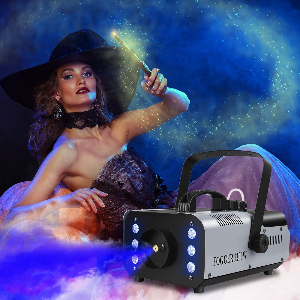 Stage Fog Machine, RGB, Remote Control, 1200W, LED for Stage and Party Lighting detail image - detail view 5