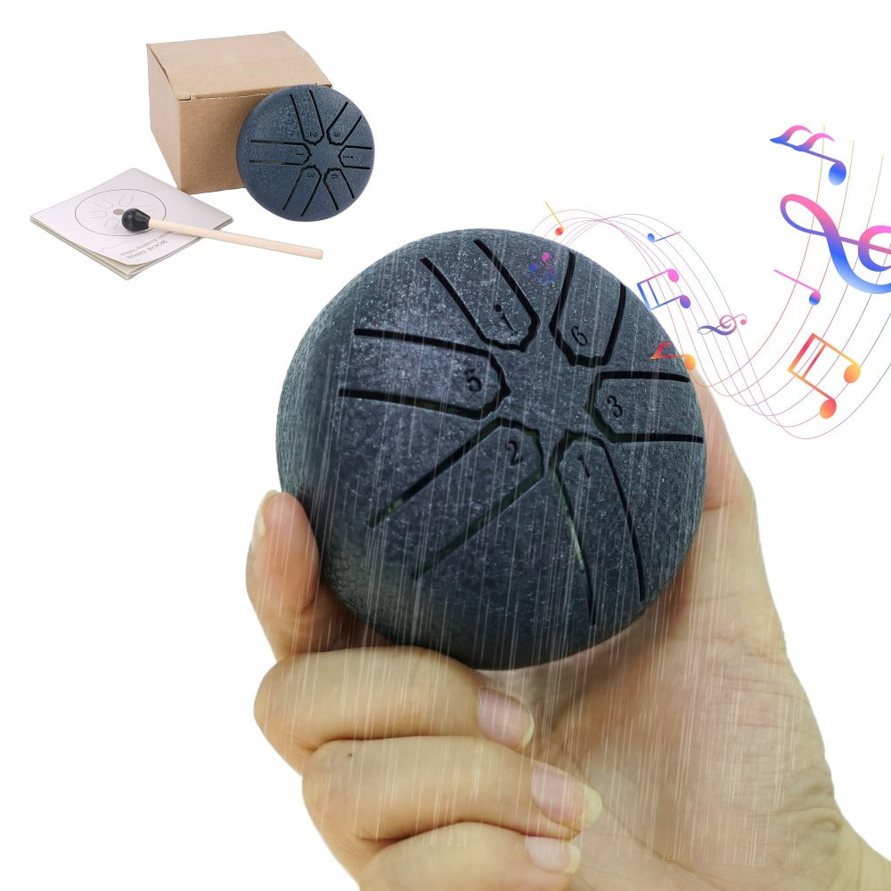 Steel Tongue Drum, 3-Inch 6-Tone Travel Rain Drum for Outdoor Music detail image - detail view 5