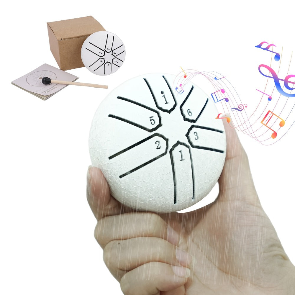 Steel Tongue Drum, 3-Inch 6-Tone Travel Rain Drum for Outdoor Music detail image - detail view 9