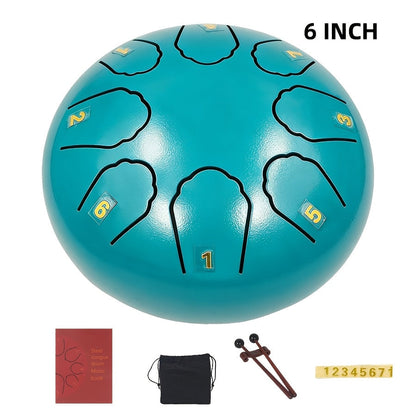 Steel Tongue Drum, 8-Inch 11-Note shown in the 6 Inch-Cowrie Lake Blue option