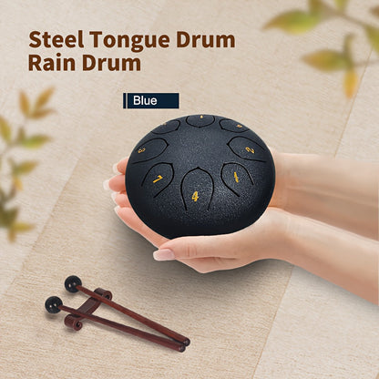 Steel Tongue Drum, 8-Inch 11-Note shown in the 6in For Lotus-Navy Blue option