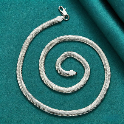 Sterling Silver Necklace - 925 Silver Bamboo Link, Textured Chain - product detail view 13