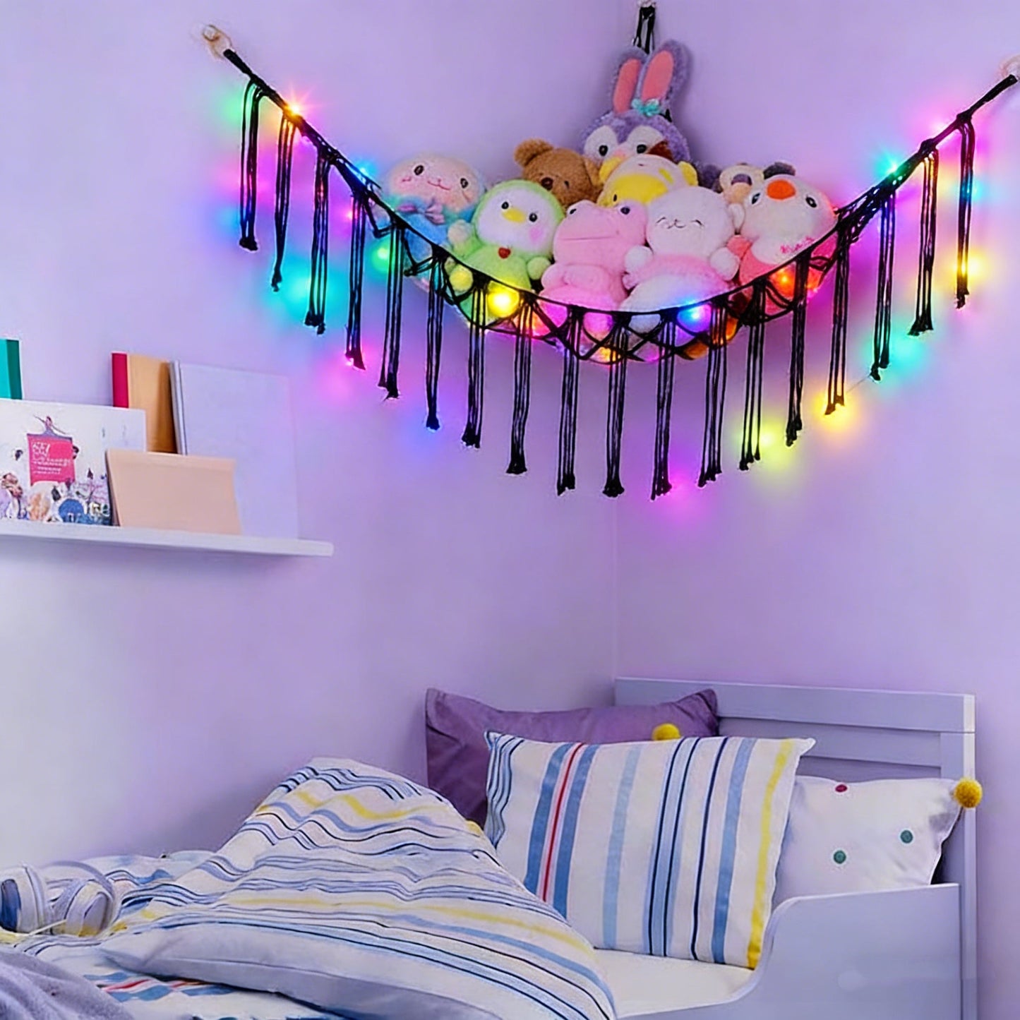 Toy Hammock shown in the Black With Light option