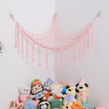 Stuffed Animal Storage Hammock with LED Lighting and Washable Cover for Kids' Room detail image - detail view 21