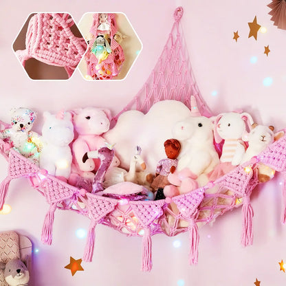 Toy Hammock shown in the Pink Light option
