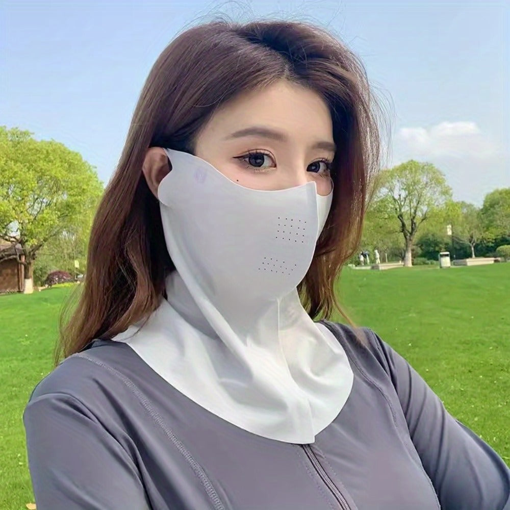 Sun Protection Mask - Face Women 2-in-1 Full Face Neck Cover Breathable UV Shield Outdoor - product detail view 4