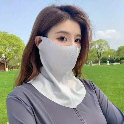 Sun Protection Mask - Face Women 2-in-1 Full Face Neck Cover Breathable UV Shield Outdoor - product detail view 4