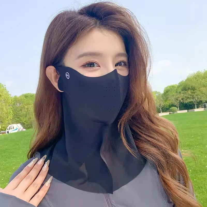 Sun Protection Mask - Face Women 2-in-1 Full Face Neck Cover Breathable UV Shield Outdoor - product detail view 9