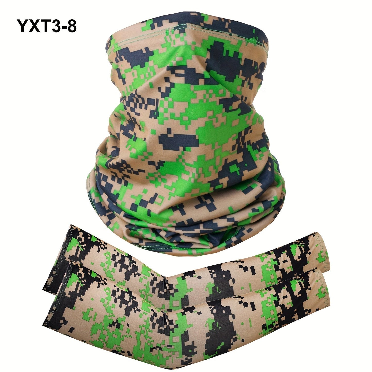 Sun Protection Set - Riding Face Mask 3pcs + Arm Sleeves 1 Pair Breathable Quick Dry Unisex - product detail view 18